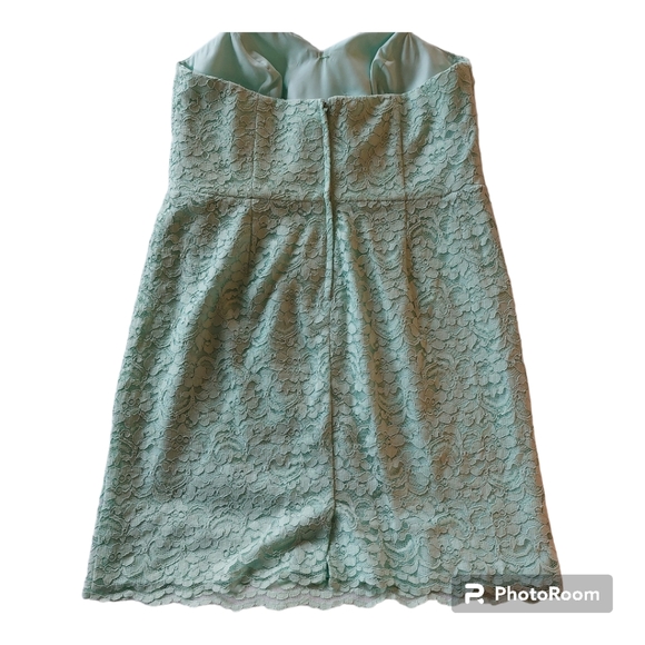 David's Bridal Short Lace Strapless Dress in Mint Green, Beautiful, Size… - Picture 2 of 13